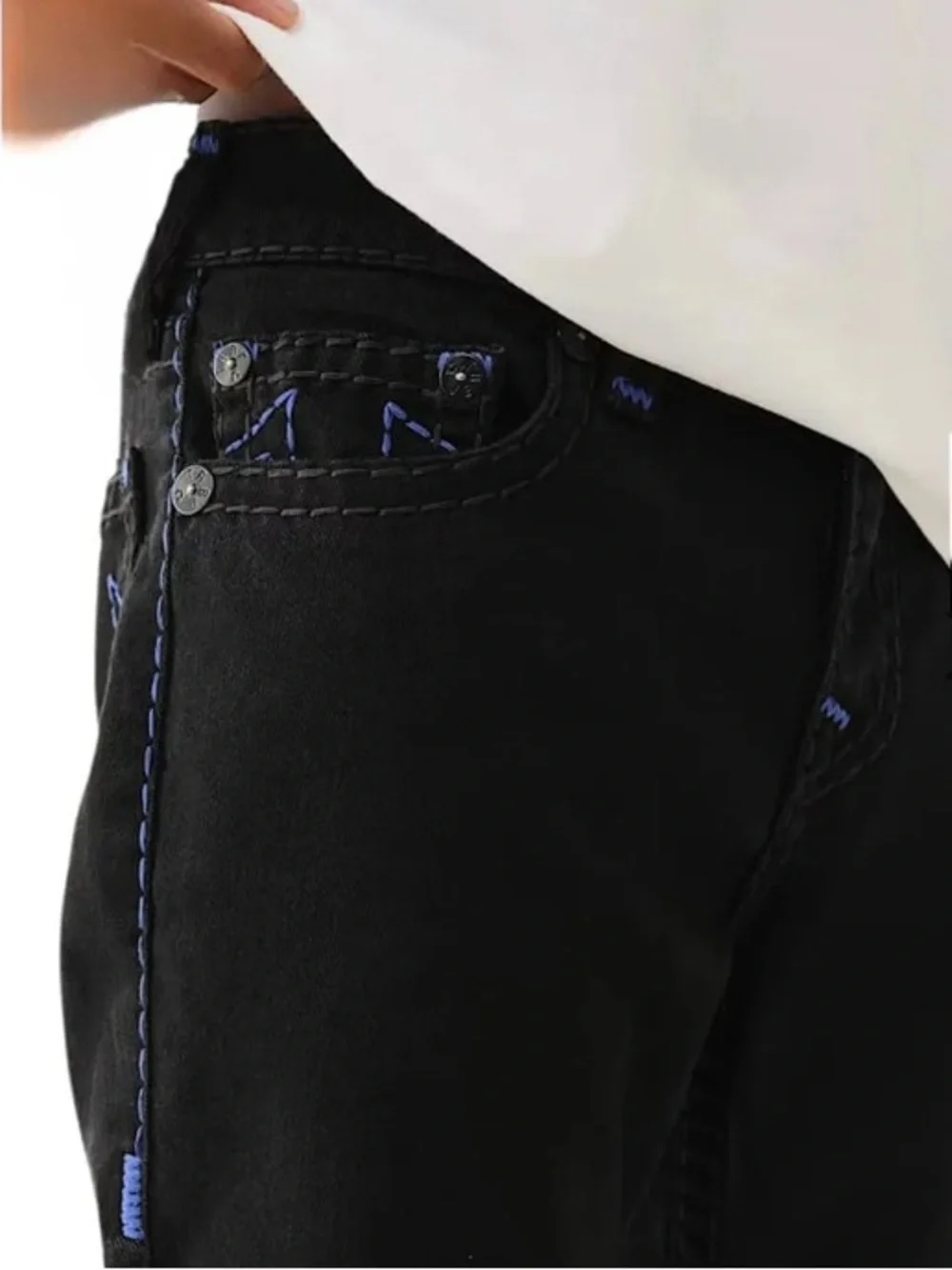 TRUE RELIGION🔹Blue Stitching ‘Rocco’ Relaxed Skinny